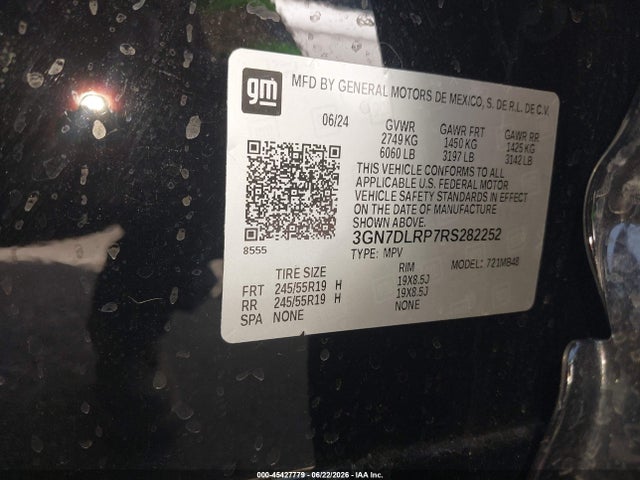 3GN7DLRP7RS282252 Chevrolet Equinox Ev Lt