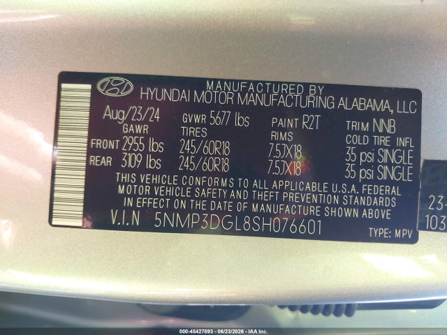 Hyundai Santa Fe Xrt 2025 5NMP3DGL8SH076601 Image 9
