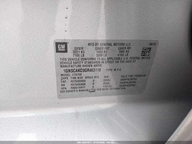 Chevrolet Tahoe Ls 2016 1GNSCAKC9GR463118 Image 9
