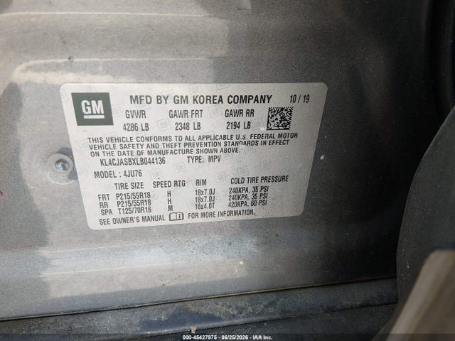 Продажа на аукционе авто 2020 Buick Encore Fwd Preferred, vin: KL4CJASBXLB044136, номер лота: 45427975