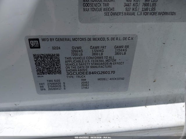3GCUDEE84RG260170 Chevrolet Silverado 1500 4wd Standard Bed Rst