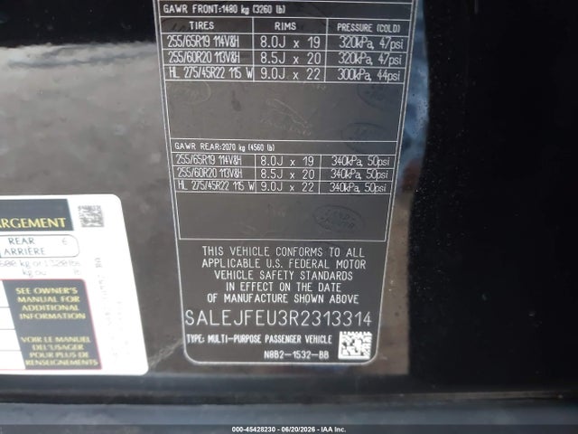 SALEJFEU3R2313314 Land Rover Defender 130 P400 S