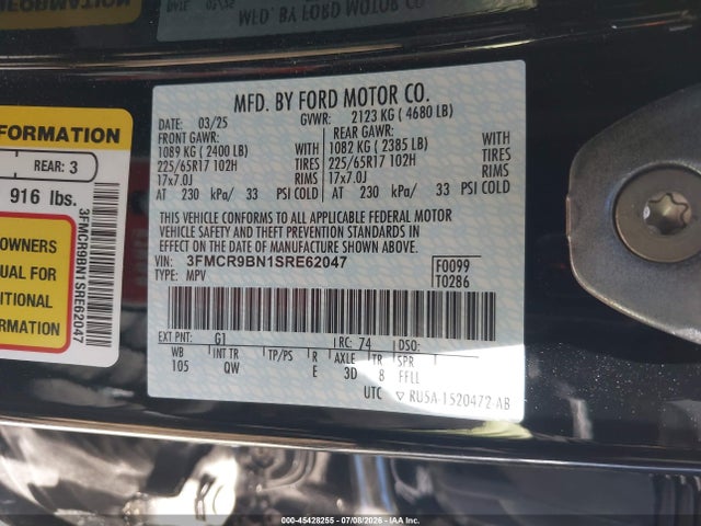 3FMCR9BN1SRE62047 Ford Bronco Sport Big Bend