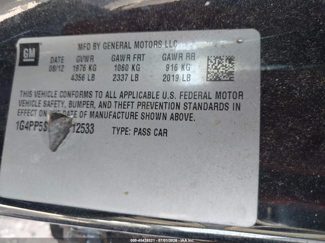 Продаж на аукціоні авто 2013 Buick Verano, vin: 1G4PP5SK1D4112533, номер лоту: 45428321