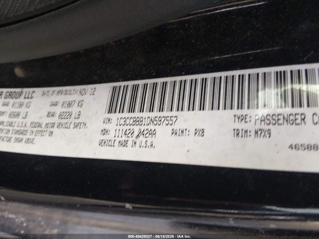 Aukcja sprzedaży 2013 Chrysler 200 Touring, vin: 1C3CCBBB1DN597557, numer aukcji: 45428327