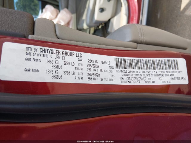 Aukcja sprzedaży 2013 Jeep Grand Cherokee Laredo, vin: 1C4RJEAG5DC650797, numer aukcji: 45428534
