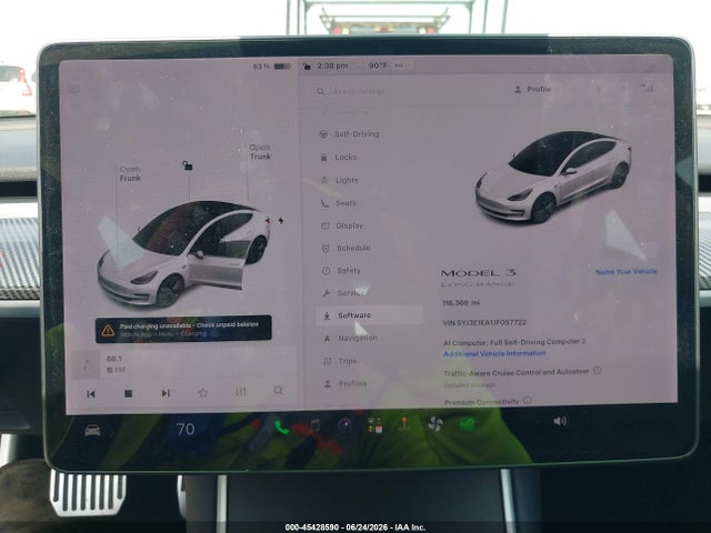 Auction sale of the 2018 Tesla Model 3 Long Range/mid Range, vin: 5YJ3E1EA1JF057722, lot number: 45428590
