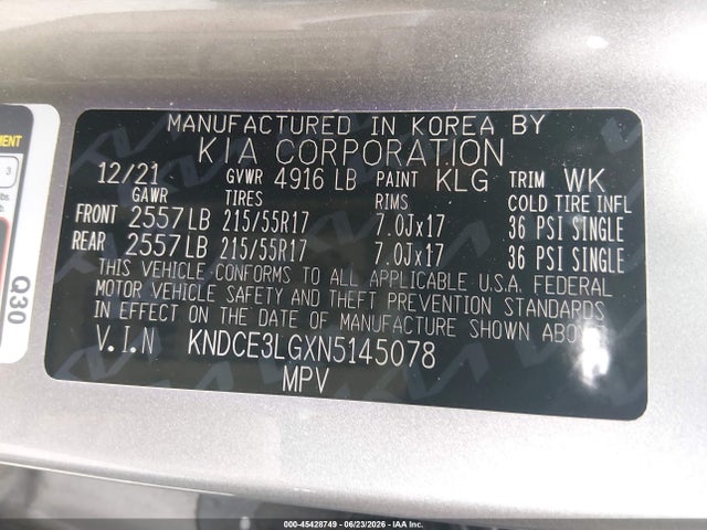 KIA Niro Ev Ex Premium 2022 KNDCE3LGXN5145078 Image 9