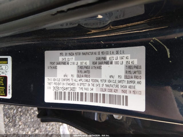 Aukcja sprzedaży 2017 Mazda Mazda3 Grand Touring, vin: 3MZBN1M34HM134651, numer aukcji: 45428916