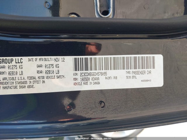 Продажа на аукционе авто 2013 Dodge Charger Se, vin: 2C3CDXBG6DH578095, номер лота: 45429107
