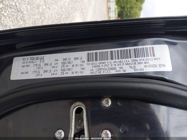 Продажа на аукционе авто 2018 Ram 1500, vin: 1C6RR7KG4JS306681, номер лота: 45429251
