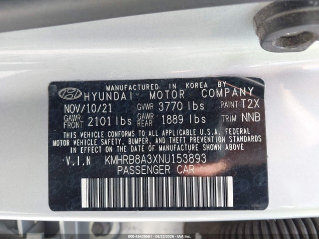 Hyundai Venue Se 2022 KMHRB8A3XNU153893 Image 9