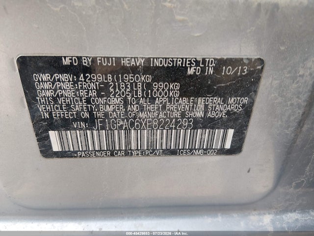 Subaru Impreza 2.0i Premium 2014 JF1GPAC6XE8224293 Image 9