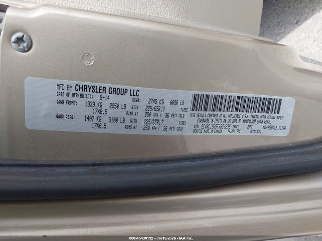 Продаж на аукціоні авто 2015 Chrysler Town & Country Touring, vin: 2C4RC1BG5FR520238, номер лоту: 45430132