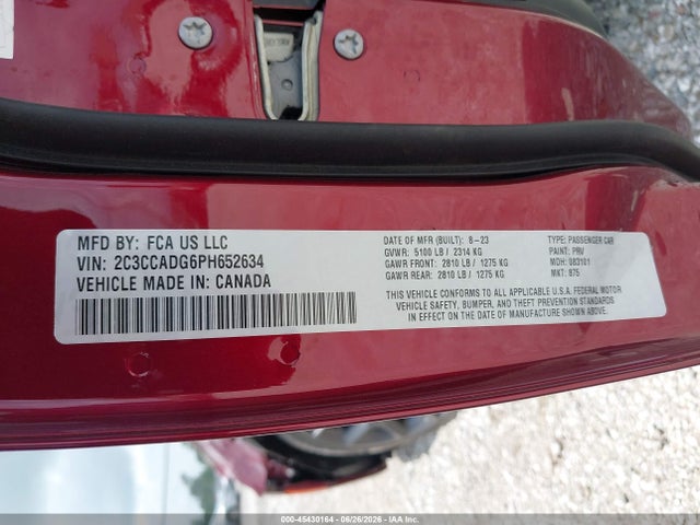 Продажа на аукционе авто 2023 Chrysler 300 Touring L, vin: 2C3CCADG6PH652634, номер лота: 45430164