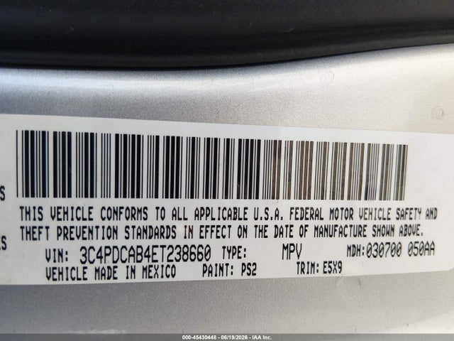 3C4PDCAB4ET238660 Dodge Journey American Value Pkg