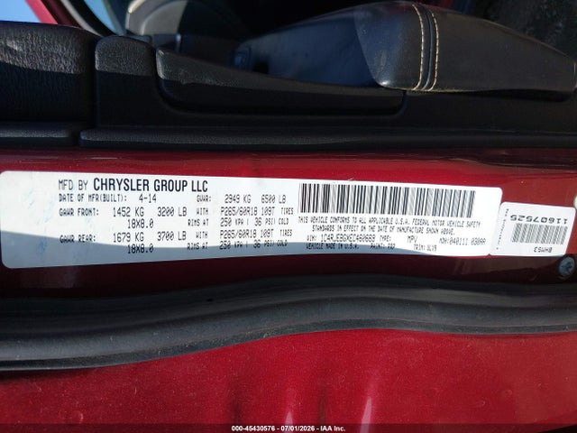 Продажа на аукционе авто 2014 Jeep Grand Cherokee Limited, vin: 1C4RJEBGXEC460669, номер лота: 45430576