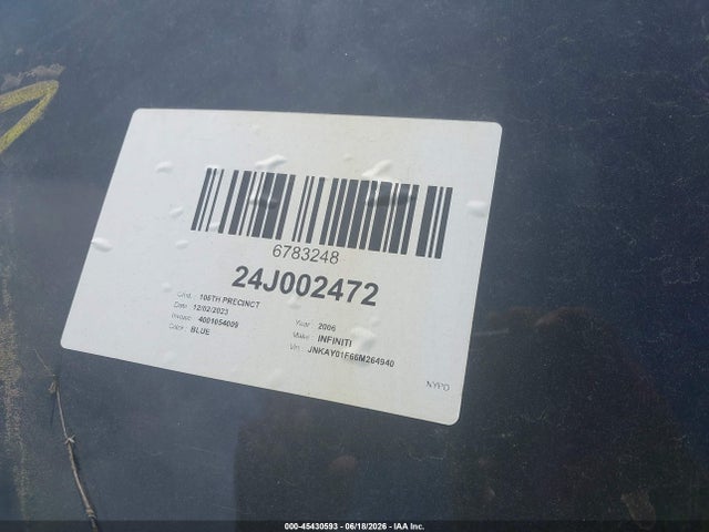Продажа на аукционе авто 2006 Infiniti M35x, vin: JNKAY01F66M264940, номер лота: 45430593
