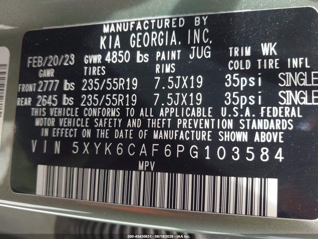 5XYK6CAF6PG103584 KIA Sportage X-line