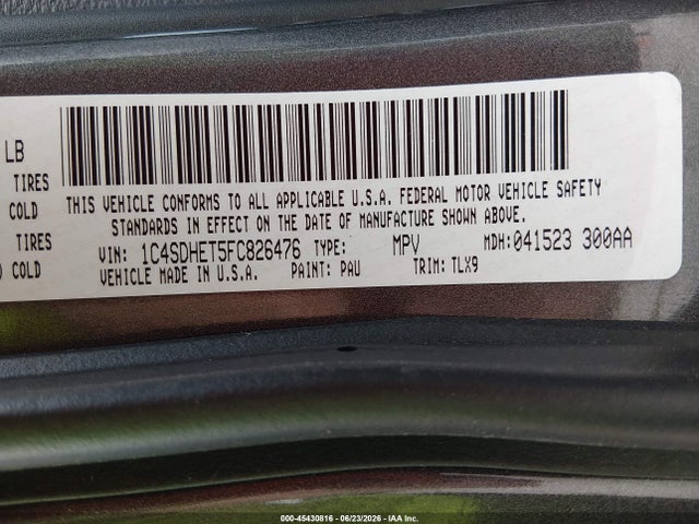 1C4SDHET5FC826476 Dodge Durango Citadel