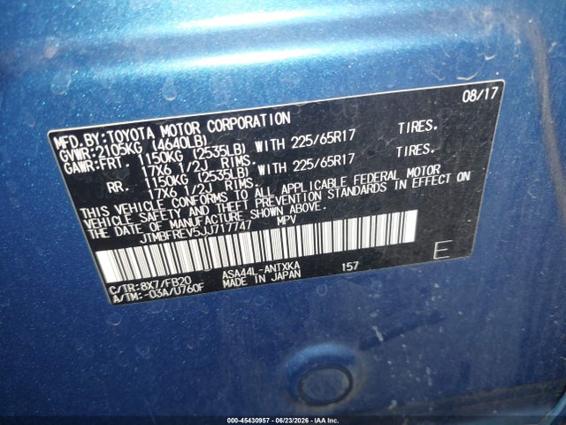 Toyota RAV4 LE 2018 JTMBFREV5JJ717747 Image 9