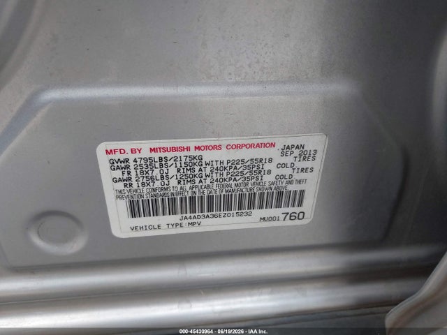 Mitsubishi Outlander Se 2014 JA4AD3A36EZ015232 Image 9
