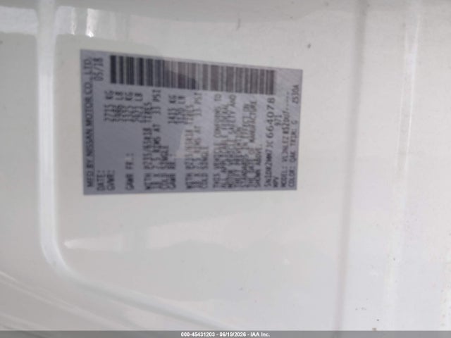 45431203 :رقم المزاد ، 5N1DR2MM7JC664078 vin ، 2018 Nissan Pathfinder Sv مزاد بيع