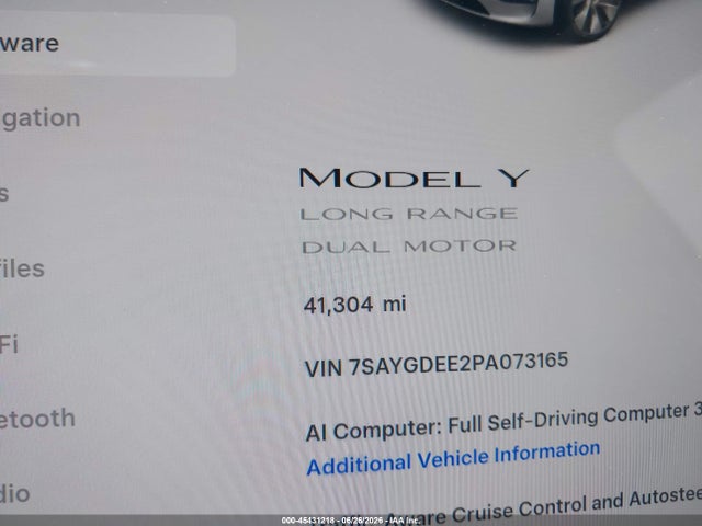 2023 Tesla Model Y Awd/long Range Dual Motor All-wheel Drive მანქანა იყიდება აუქციონზე, vin: 7SAYGDEE2PA073165, აუქციონის ნომერი: 45431218