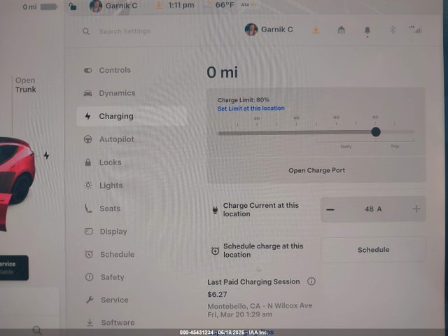 2021 Tesla Model Y Performance Dual Motor All-wheel Drive მანქანა იყიდება აუქციონზე, vin: 5YJYGDEF4MF211647, აუქციონის ნომერი: 45431234