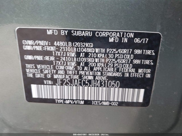 Subaru Forester 2.5i Premium 2018 JF2SJAEC5JH431050 Image 9