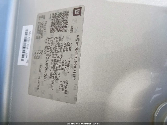 1GC1KUEG5JF258086 Chevrolet Silverado 2500hd Work Truck