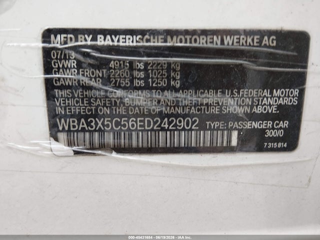 2014 Bmw 328i Gran Turismo Xdrive მანქანა იყიდება აუქციონზე, vin: WBA3X5C56ED242902, აუქციონის ნომერი: 45431684