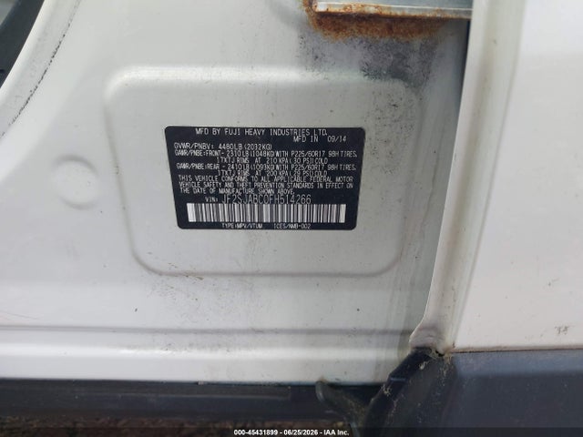 2015 Subaru Forester 2.5i მანქანა იყიდება აუქციონზე, vin: JF2SJABC0FH514266, აუქციონის ნომერი: 45431899