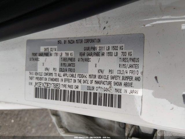 JM1DE1KZ3E0178853 Mazda Mazda2 Sport