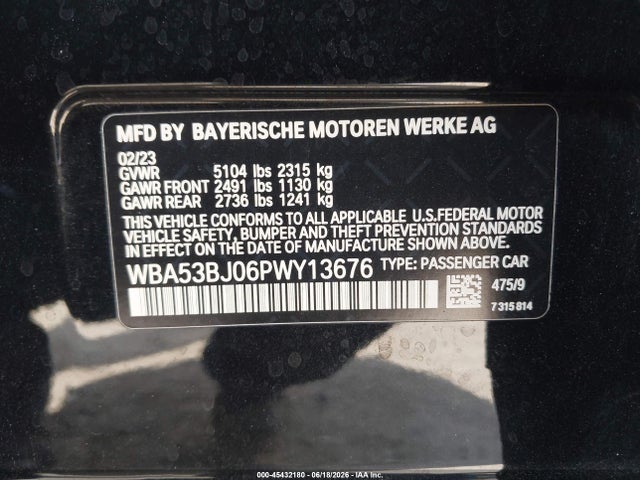 BMW 540 I 2023 WBA53BJ06PWY13676 Image 9