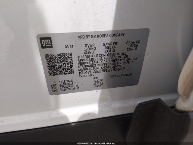 Продаж на аукціоні авто 2024 Buick Envista Preferred Fwd, vin: KL47LAE25RB195658, номер лоту: 45432225