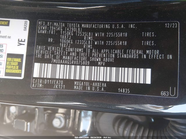 Toyota Corolla Cross Xle 2024 7MUDAAAG5RV075809 Image 9