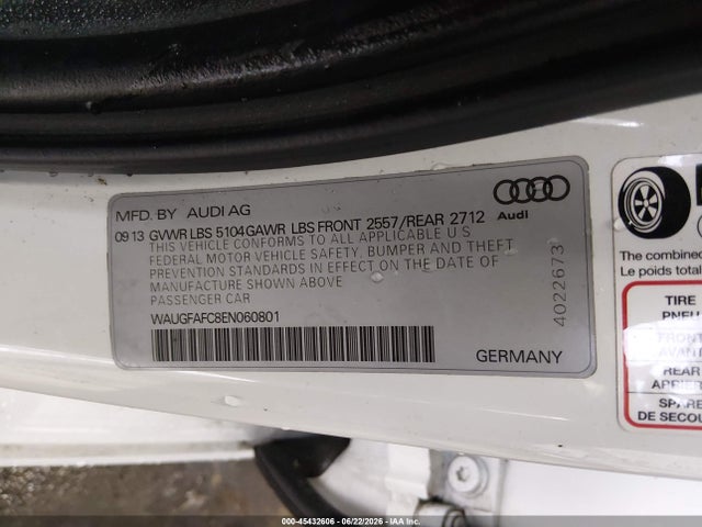 Продаж на аукціоні авто 2014 Audi A6 2.0t Premium, vin: WAUGFAFC8EN060801, номер лоту: 45432606