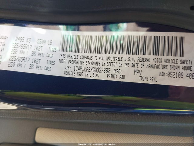 Jeep Cherokee Sport 2016 1C4PJMABXGW337382 Image 9