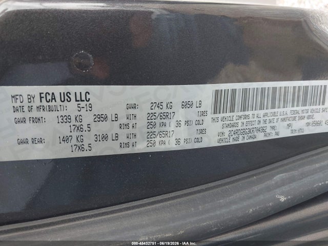 Dodge Grand Caravan Se 2019 2C4RDGBG3KR704362 Image 9