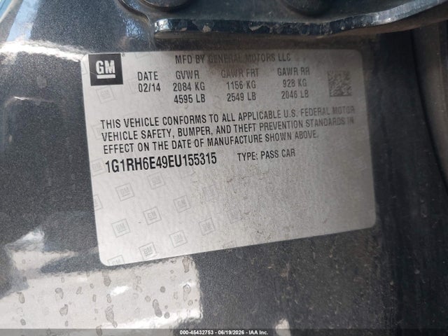 Chevrolet Volt 2014 1G1RH6E49EU155315 Image 9