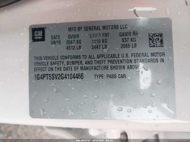 1G4PT5SV2G4104466 Buick Verano Premium Turbo Group