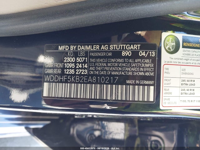 Mercedes-Benz E 350 2014 WDDHF5KB2EA810217 Image 9
