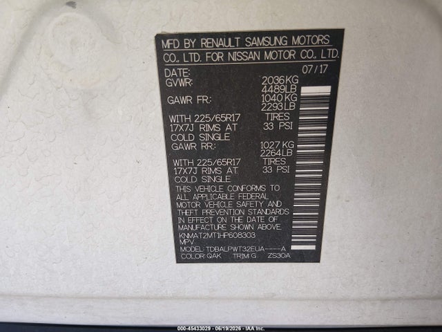 Nissan ROGUE S 2017 KNMAT2MT1HP608303 Image 9