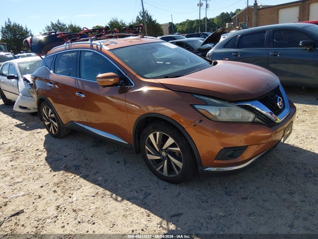 2015 Nissan Murano Platinum მანქანა იყიდება აუქციონზე, vin: 5N1AZ2MG1FN273033, აუქციონის ნომერი: 45433227