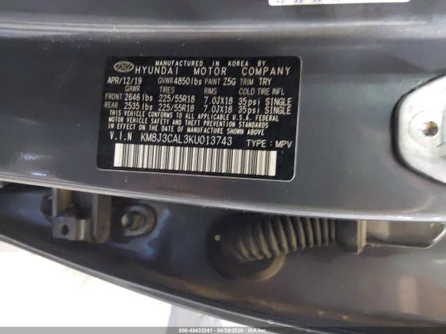 Hyundai Tucson Ultimate 2019 KM8J3CAL3KU013743 Image 9