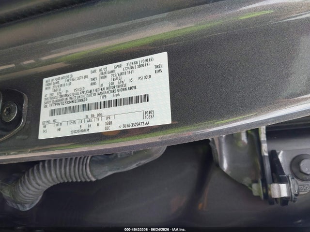 Ford F-150 Lariat 2022 1FTFW1E5XNKE35929 Image 9