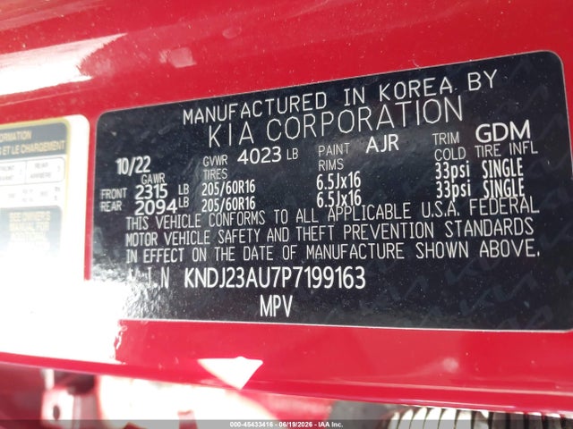 KIA SOUL LX 2023 KNDJ23AU7P7199163 Image 9