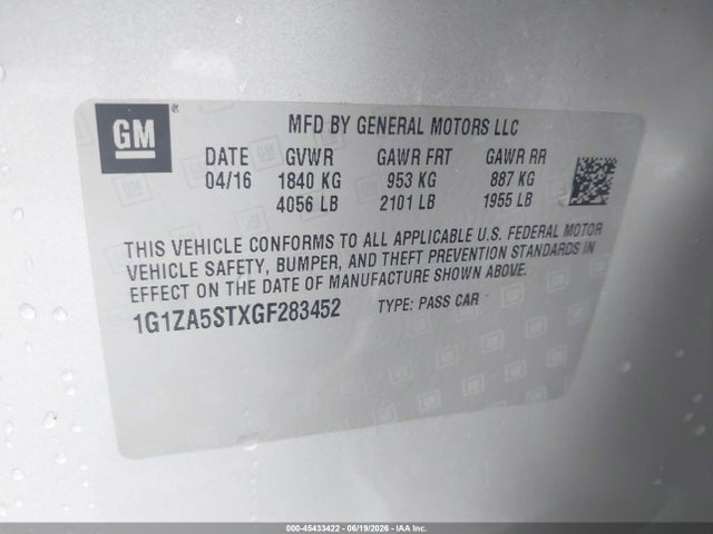 Chevrolet Malibu L 2016 1G1ZA5STXGF283452 Image 9