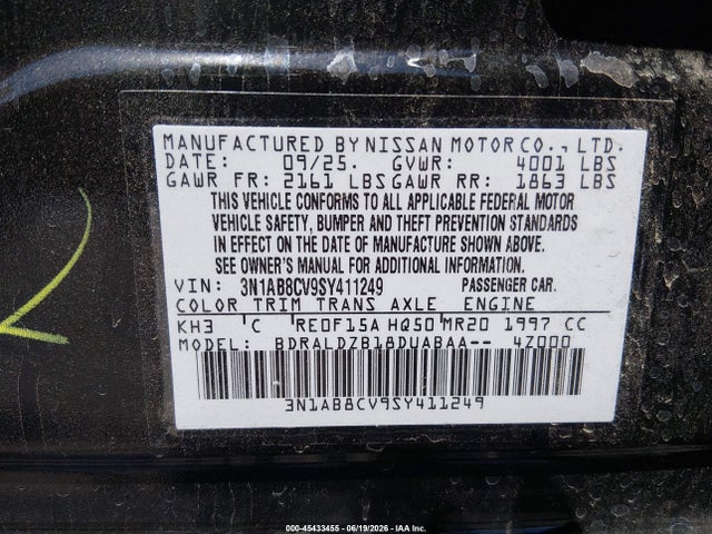 Nissan SENTRA SV 2025 3N1AB8CV9SY411249 Image 9
